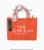 Orange Leather Tote Bag by Marc Jacobs