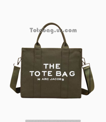 Army Green Canvas Tote Bag by Marc Jacobs