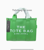 Green Leather Tote Bag By Marc Jacobs