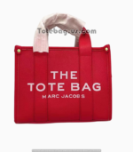 Leather Tote Bag in Cardinal Red By Marc Jacobs