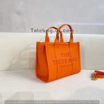 Deep Orange leather-the-tote-bag