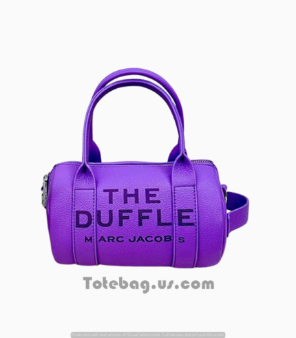 Leather Duffle Tote Bag in Purple By Marc Jacobs