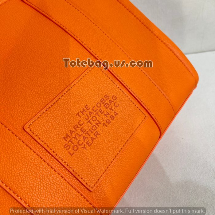 Deep Orange leather-the-tote-bag