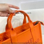 Deep Orange leather-the-tote-bag