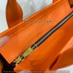 Deep Orange leather-the-tote-bag