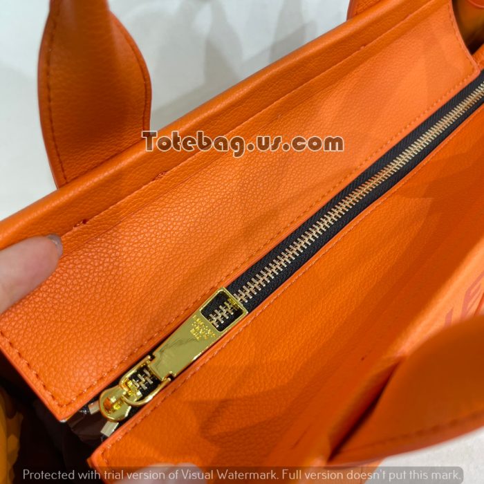Deep Orange leather-the-tote-bag