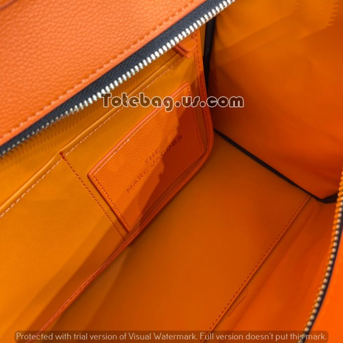 Deep Orange leather-the-tote-bag