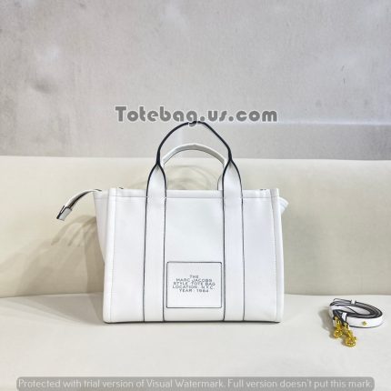Titan White leather-the-tote-bag
