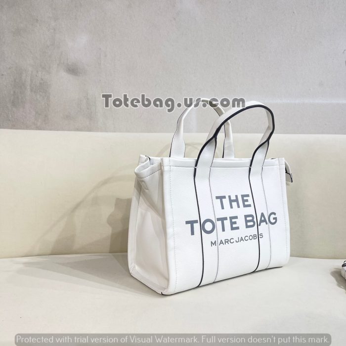 Titan White leather-the-tote-bag