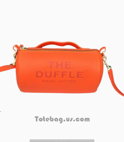 Leather Duffle Tote Bag in Orange by Marc Jacobs