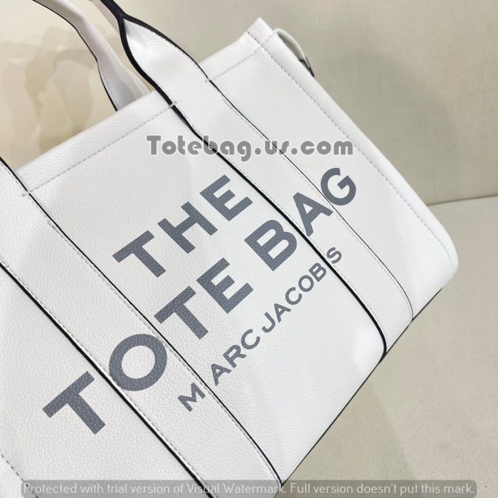 Titan White leather-the-tote-bag