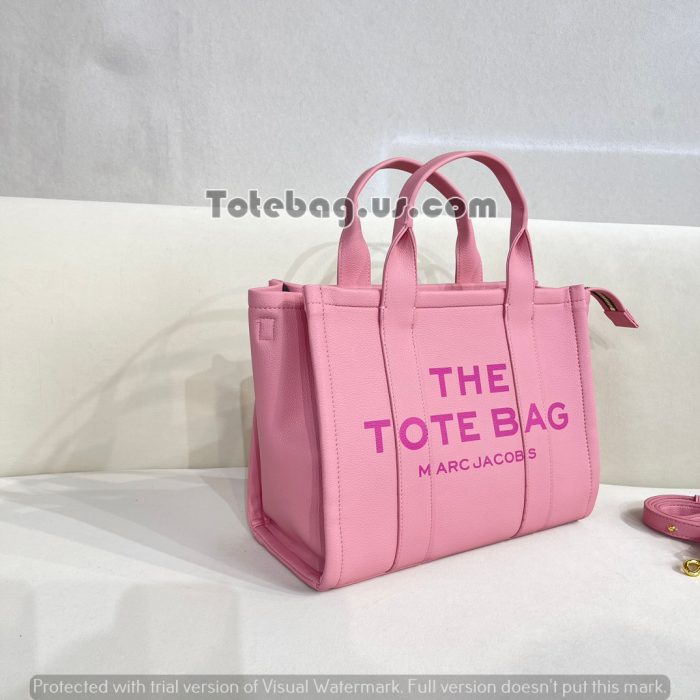 Faded Pink-leather-the-tote-bag