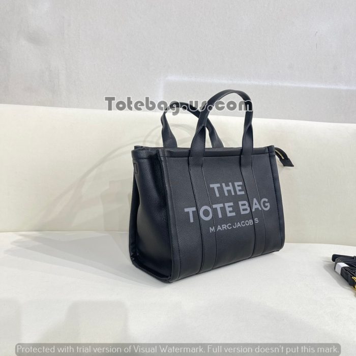Black leather-the-tote-bag