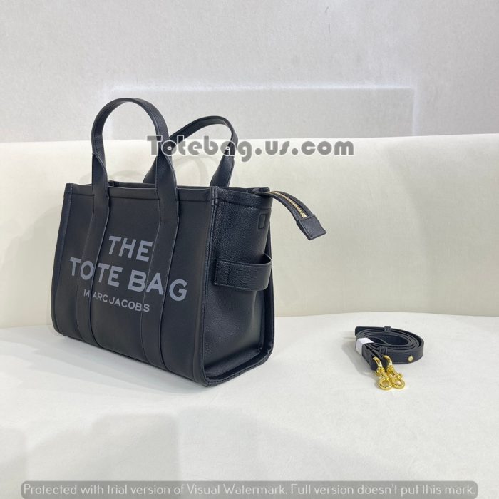 Black leather-the-tote-bag