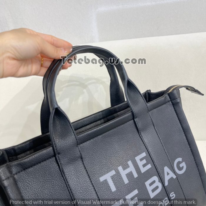 Black leather-the-tote-bag