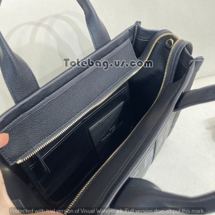 Black leather-the-tote-bag