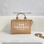 Pale Brown Leather Tote Bag by Marc Jacobs