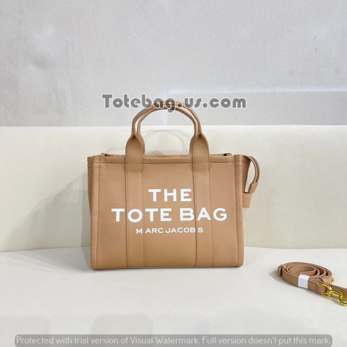 Pale Brown Leather Tote Bag by Marc Jacobs