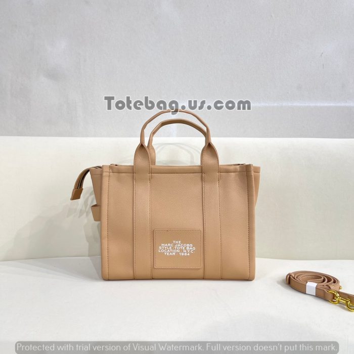 Pale Brown leather-the-tote-bag