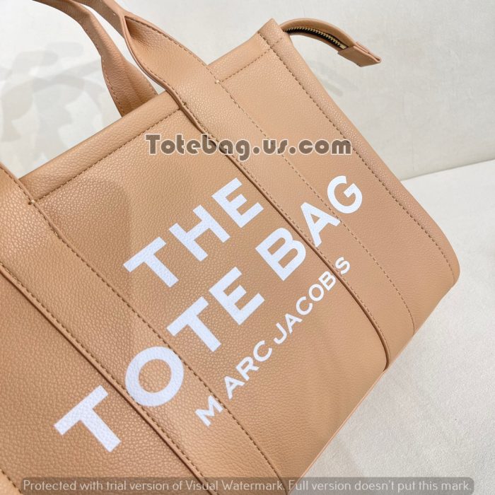 Pale Brown leather-the-tote-bag