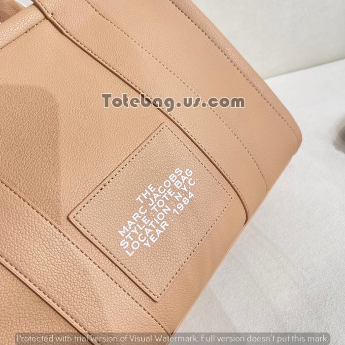Pale Brown leather-the-tote-bag