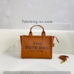 Clay Brown Leather Tote Bag by Marc Jacobs