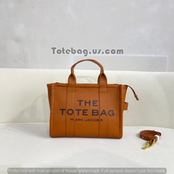 Clay Brown Leather Tote Bag by Marc Jacobs Clay Brown Leather Tote Bag by Marc Jacobs