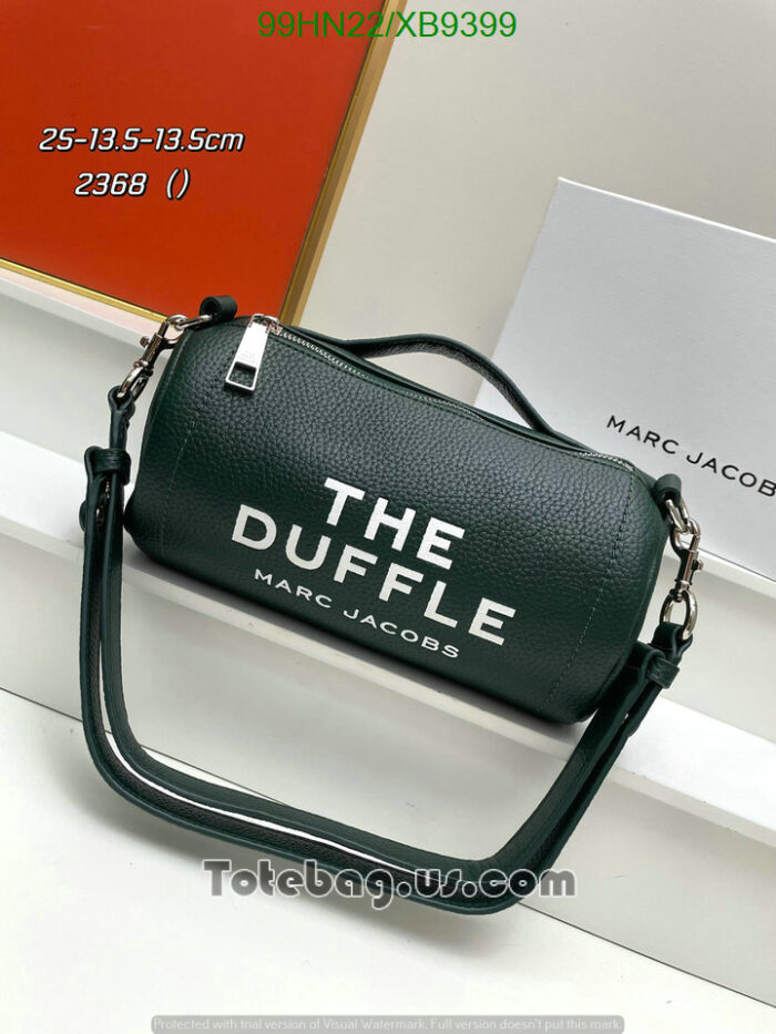 Leather Duffle Tote Bag in Carbon Grey By Marc Jacobs